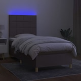 thumbnail of vidaXL Boxspringbett mit Matratze & LED Taupe 90x200 cm Stoff