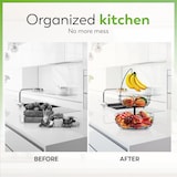 thumbnail of Dayshake Fruttiera con gancio per banana - Cesto rotondo per frutta nero - Etagère a 2 ripiani