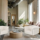 thumbnail of Loungesessel Curacao Cord 1-Sitzer Stoff weiß hjh OFFICE