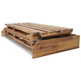 thumbnail of Table à planter HWC-L18, table de jardinage, table à fleurs, étagère à plantes, pliable, en bois d'acacia, certifiée MVG, marron