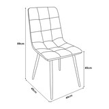 thumbnail of Helloshop26 - Lot de 2 chaises de salle à manger salon design moderne cuisine avec pieds arrondis 89 x 44 x 45 cm noir 03_0009631