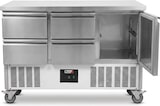 thumbnail of Romux® Saladette und Pizzatisch 1 Tür und 4 Schubladen 135x70 cm 240 Liter Statisch | Kühltisch von Pizzen und Salaten