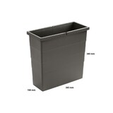 thumbnail of Hailo 18 Liter Inneneimer 1220369 dunkelgrau 385 x 166 x 380 mm