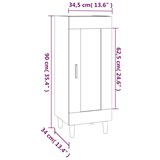thumbnail of vidaXL Dressoir 34,5x34x90 cm bewerkt hout gerookt eiken