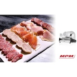 thumbnail of MPM MKR-04M Affettatrice semiprofessional,Spessore di Taglio Regolabile,Lama in Acciaio Inox, 150W, Argento