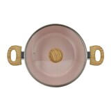 thumbnail of Menastyl - Faitout colorama 24cm en aluminium recyclé rose couvercle en verre