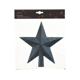 thumbnail of Christbaumspitze Stern mit Glitzer 19cm Kunststoff, nachtblau