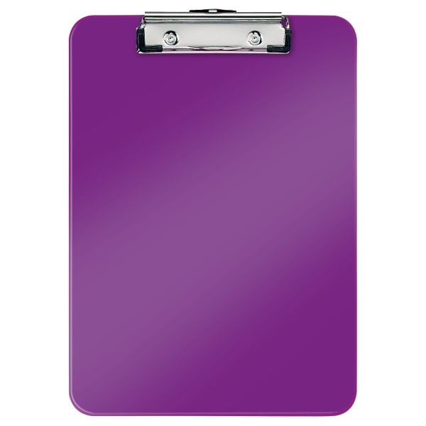 Carpeta con pinza metálica WOW. Fabricada en PS. DIN A4, violeta