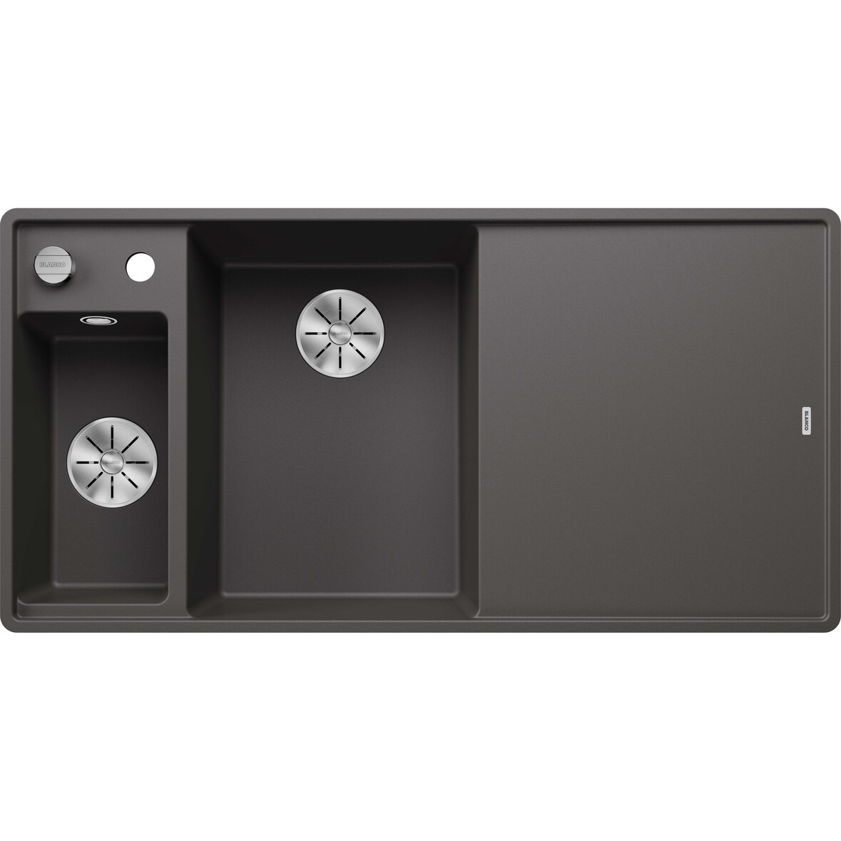 BLANCO AXIA III 6 S-F Einbauspüle SILGRANIT felsgrau ab 60 cm mit Brett