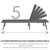 thumbnail of 2 espreguiçadeiras e mesa em alumínio, encosto ajustável, textilene respirável, design moderno, resistente, ergonômico - Duna - Cinza