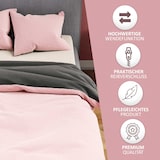 thumbnail of Teddyplüsch Winter Bettwäsche 200x200 Rosa Anthrazit 3 teilig flauschig warm