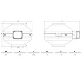 thumbnail of Radialer Rohrventilator CA MD 100 Grau / Silber / Titan 85