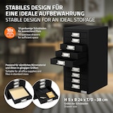 thumbnail of ML-Design Aktenschrank 10 Schubladen 28x38x60 cm Schwarz | DIN A4 Metallschrank Büro Werkzeugschrank Aufbewahrung