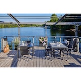 thumbnail of METRO PROFESSIONAL Stapelbare stoel met armleuningen en handgreep Barbados, polyrattan, zwart