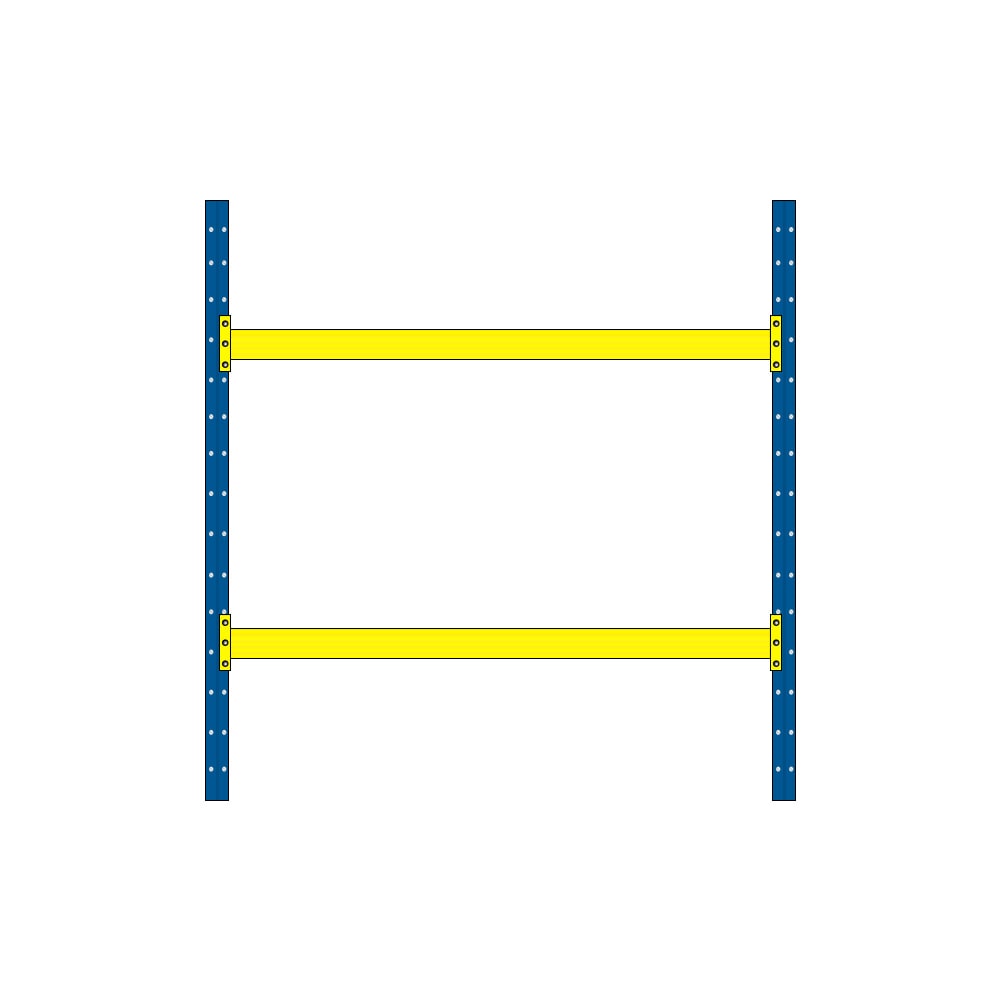 Palettenregal mit 2 Paar Tragbalken, Stecksystem, HxBxT 3000 x 2925 x 1100 mm, kunststoffbeschichtet, Fachlast 2600 kg/Tragbalkenpaar
