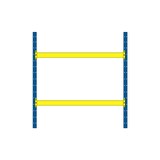 thumbnail of Palettenregal mit 2 Paar Tragbalken, Stecksystem, HxBxT 3000 x 2925 x 1100 mm, kunststoffbeschichtet, Fachlast 2600 kg/Tragbalkenpaar