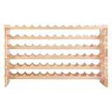 thumbnail of Helloshop26 - Wijnrek met 6 planken voor 72 flessen 119 x 29 x 71,5 cm schuine flessen natuurlijke stijl grenenhout 20_0011039