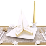 thumbnail of Airlaid Serviette Just Married in Gold, 40 x 40 cm, 50 Stück - APARTina