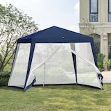 thumbnail of Carpa de Jardín 3x3 m Cenador con 4 Partes Laterales Mosquitera con Cremallera Protección UV para Patio Exterior Eventos Fiesta