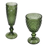 thumbnail of Diamond 12-tlg. Gläser-Set Weingläser Sektgläser Grün Weißwein Prosecco Party