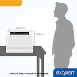 thumbnail of Exquisit Geschirrspüler GSP206-030D weiss | Spülmaschine 55 cm | Power+ | ECO Modus | Tischgerät