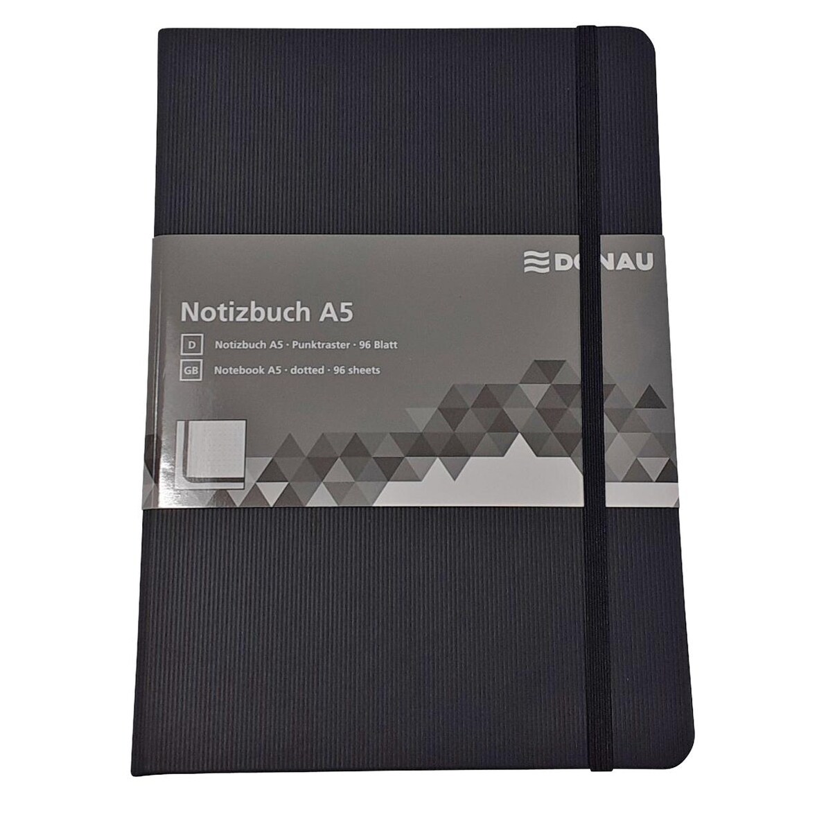 DONAU 1345201-01 Notizbuch, A5, 80g/m², 96 Blatt, Hardcover, dotted
