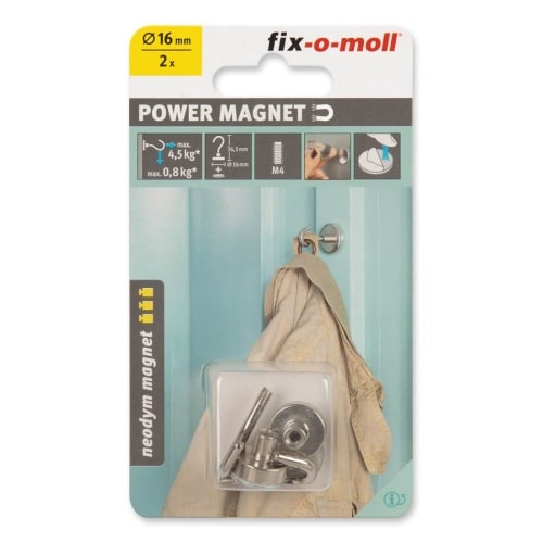 Magnet-Haken Neodym 16 mm fix-o-moll