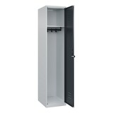 thumbnail of C+P Spind Classic PLUS, 1 Abteil, HxBxT 185x40x50cm, Sicherheitsdrehriegel, Hellgrau/Anthrazit von PROREGAL