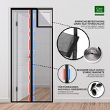 thumbnail of Fliegengitter magnetisch - einfache Klebemontage ohne Bohren - Insektenschutz (100 x 210 cm, Johnny)