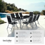 thumbnail of tectake Salon de jardin aluminium 8 places - gris anthracite - 402164