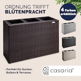 thumbnail of Deuba Poly Rattan Blumentopf Wasserabfluss Innentöpfe Braun