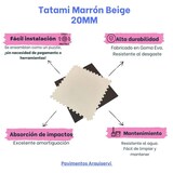 thumbnail of Arquiservi - Tapete Tatami Puzzle 1x1x20mm Marrom-Bege (Lote 8Unid) Antiderrapante, yoga, pilates.