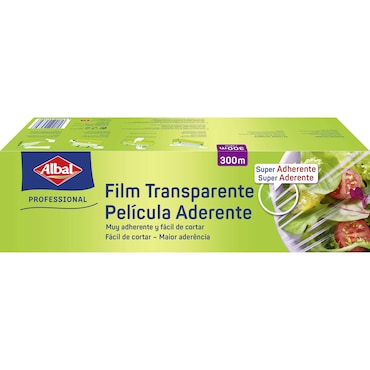 Albal Film transparente profesional en estuche, rollo 300m, pack de 6 unidades