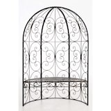 thumbnail of Arche à rosier Rosie en forme de demi pavillon avec banc de jardin Bronze