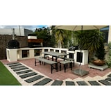 thumbnail of BBQ ARTICIMENTOS CAPRICE mediterrânica - Barbacoa simples, en cemento pintado beige, negro y "oxido" - 127x51x211cm