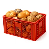 thumbnail of 4 Stück Bäckerkisten / Brotkisten 600 x 400 x 320 mm in rot