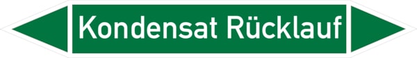 Rohrleitungskennzeichen Kondensat Rücklauf - 100x15 mm Folie selbstklebend