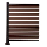 thumbnail of Alu Mülltonnen-Zaun HWC-K57, Erweiterungselement Mülltonnenverkleidung, Holzoptik erweiterbar 130x100x6cm ~ braun