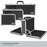 thumbnail of HMF 14411-02 Alu Transportkoffer, Doppelseitig, 31 x 26 x 15 cm, Schwarz