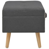 thumbnail of Helloshop26 - Banquette pouf tabouret meuble tabouret de rangement 40 cm gris foncé tissu 3002158