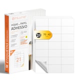 thumbnail of Folios A4 de Etiquetas Adhesivas Blancas, Crea tus Pegatinas Personalizadas, Etiqueta Adhesiva para Imprimir - Ofituria (21 por hoja, 50h)