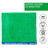 thumbnail of Benetton - Handdoek 90x160cm 380gsm 100% katoen velours groene regenboog