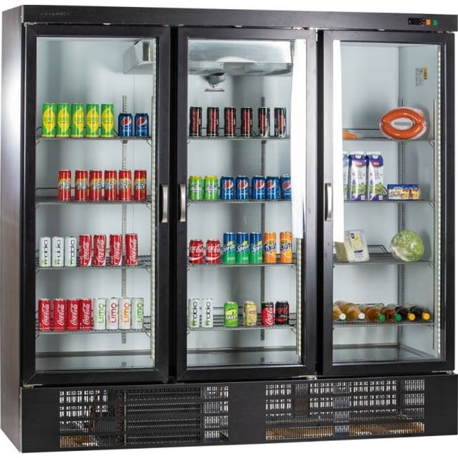 KBS Glastürtiefkühlschrank mit 3 Drehtüren 1852 Liter 2055x735x2055 mm Umluft