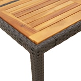 thumbnail of vidaXL Gartentisch mit Holzplatte Schwarz 90x90x75 cm Poly Rattan