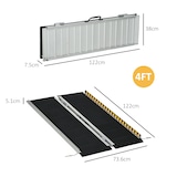 thumbnail of HOMCOM Rampa per Sedia a Rotelle Pieghevole in Alluminio Nero