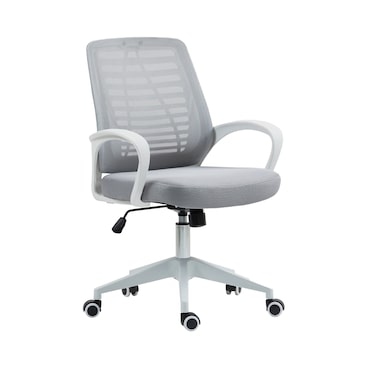 Cadeira de Escritorio com Rodas TaskMaster Cinza Claro 100x64x62cm ...