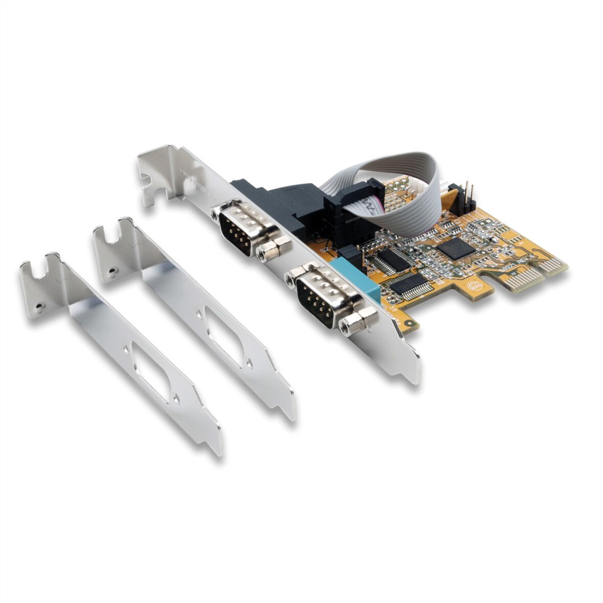EXSYS EX-44082 PCI Express x1 kaart 2x serieel RS-232
