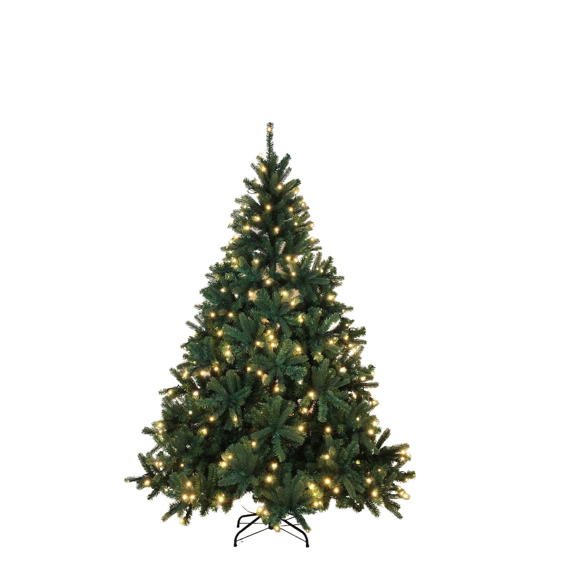 Tarrington House Albero di Natale illuminato, metallo/pvc, Ø 150 x 210 cm, con 300 luci LED, verde