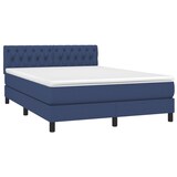 thumbnail of vidaXL Boxspringbett mit Matratze & LED Blau 140x190 cm Stoff