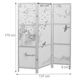 thumbnail of Paravent HWC-O70, Trennwand Sichtschutz Raumtrennung Naturmotive Holz MVG Polyethylen 170x137cm ~ Berge